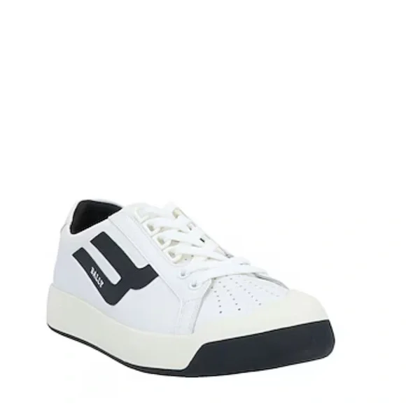 Bally Mens New Competition White Leather Sneakers Shoes